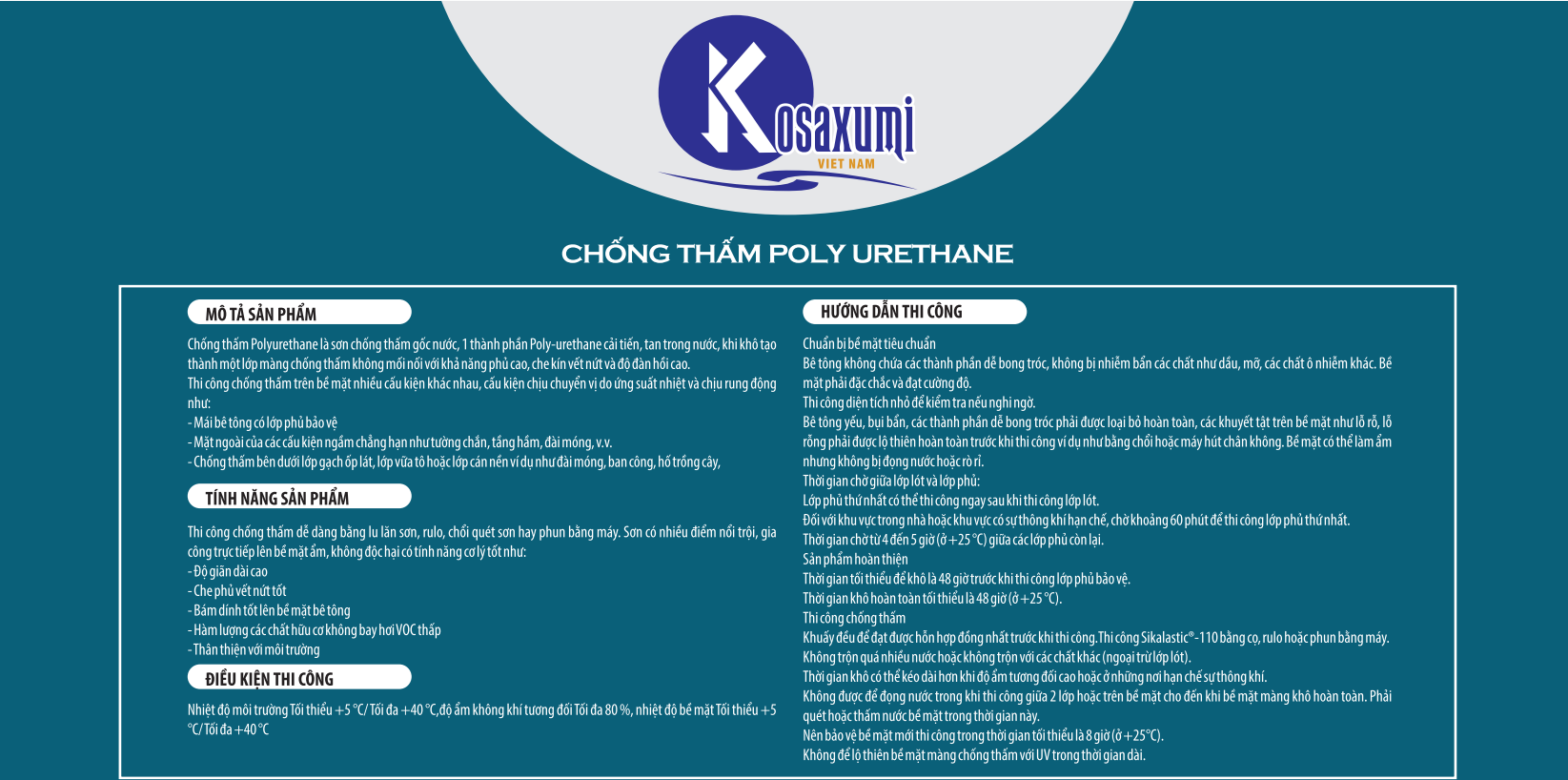chong tham poly urethane